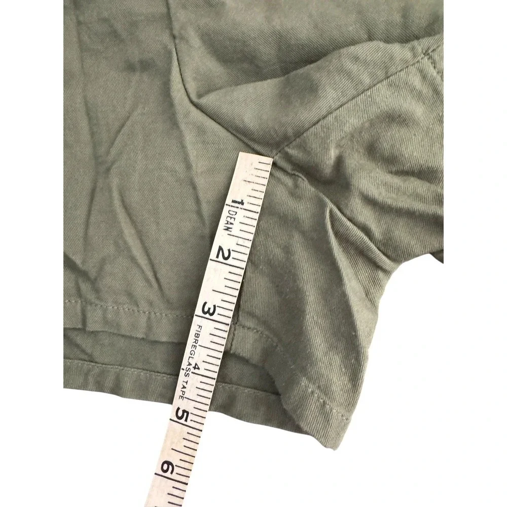Madewell Women's Green Pull-On Shorts Size Small S | Casual Linen Blend - Picture 5 of 6